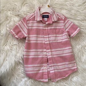 Lightly worn boy button-down shirt.